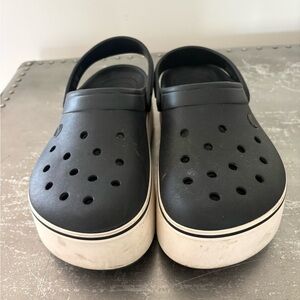 Black Platform Crocs